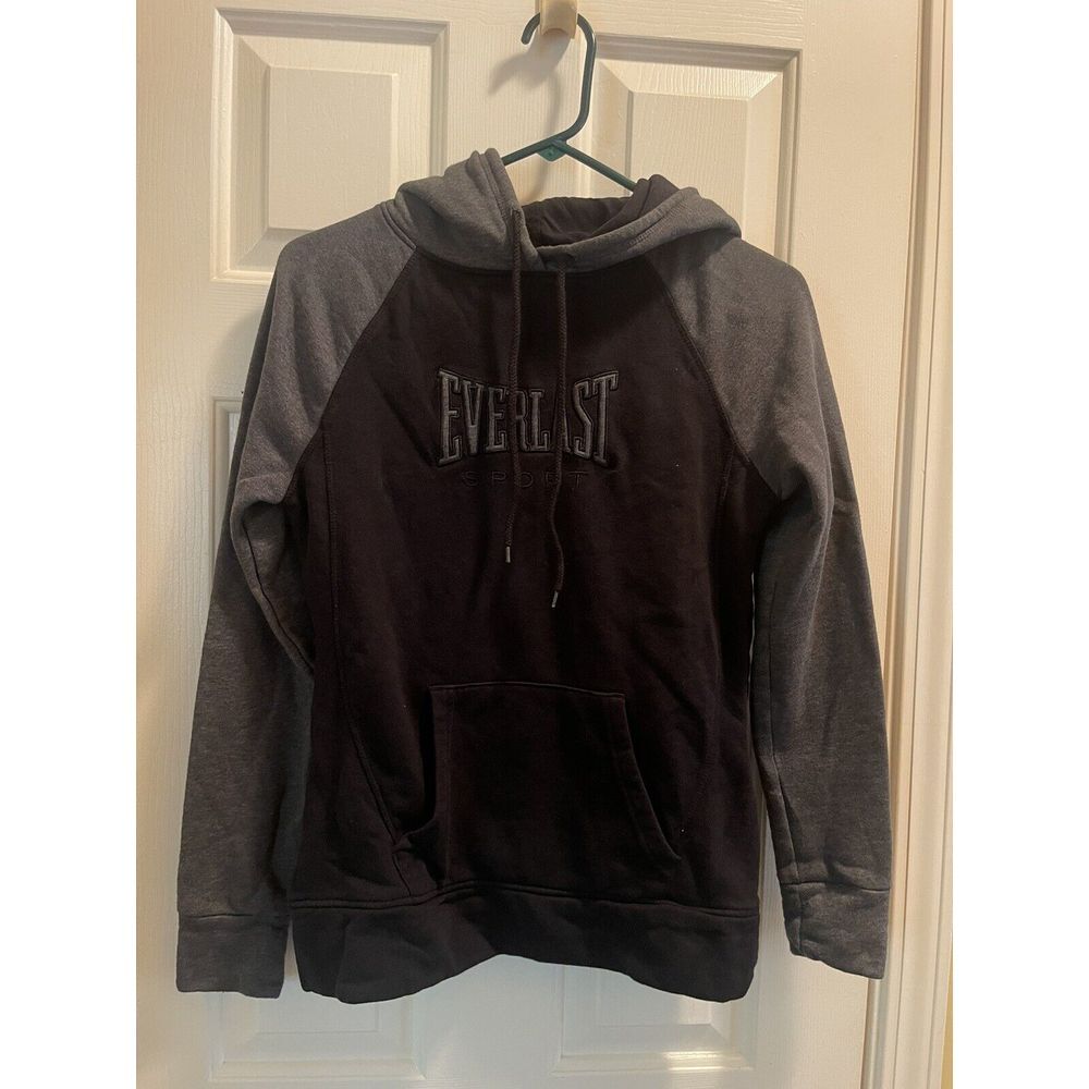 Everlast Sweater‎ Mens Small Black & Logo Spelled Out Boxing Hoodie Sweatshirt